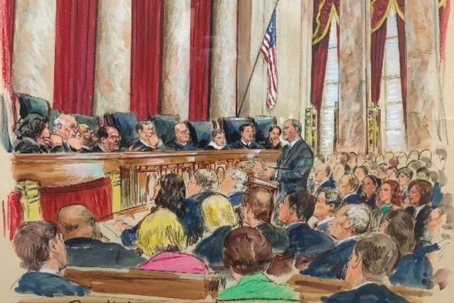 Courtroom Sketch 1
